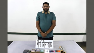 খিলক্ষেতে শীর্ষ চাঁদাবাজ মাসুদ রানা গ্রেফতার, ২.৩০ লাখ টাকা ও ইয়াবা উদ্ধার