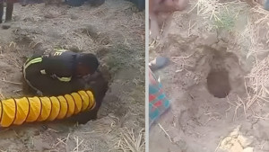 ৩৫ ফুট গভীর নলকূপে পড়ে গেছে ২ বছরের শিশু, জীবিত উদ্ধারের চেষ্টা