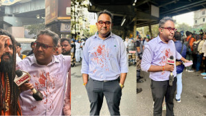 বাংলাদেশবিরোধী বিক্ষোভে গিয়ে ‘রক্তাক্ত’ ময়ূখ রঞ্জন