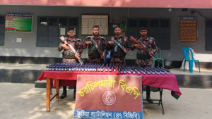 কুষ্টিয়ায় বিজিবির অভিযানে মাদক ও চোরাচালান জব্দ