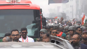 সংবর্ধনা অনুষ্ঠানের উদ্দেশে তারেক রহমান, উচ্ছ্বসিত নেতাকর্মীরা