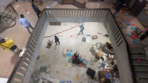 ধানমন্ডিতে ছায়ানট ভবনে ভাঙচুর ও অগ্নিসংযোগ