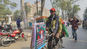 তারেক রহমানকে দেখতে ভোলা থেকে সাইকেলে ঢাকার পথে আব্বাস