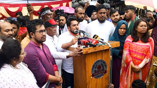 জনগণের পক্ষে বাংলাদেশপন্থী রাজনীতি চান নাহিদ ইসলাম