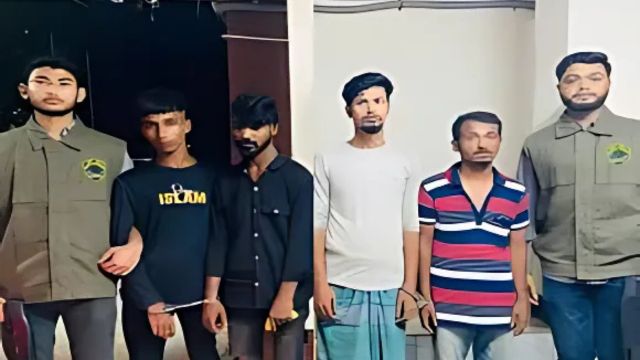 ‘পানি রুবেল গ্যাং’এর ৫ জনকে আটক করেছে পুলিশ