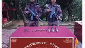 কক্সবাজারে পিস্তল, মর্টার শেল ও আর্জেস গ্রেনেড উদ্ধার