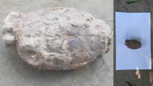 ড্রেন খননের সময় মিলল পরিত্যক্ত গ্রেনেড