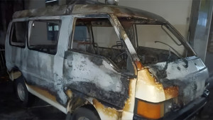 সিলেটে গভীর রাতে পুড়ে ছাই ১৩ গাড়ি