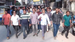 জামালপুরে লকডাউনের প্রতিবাদে বিএনপির বিক্ষোভ