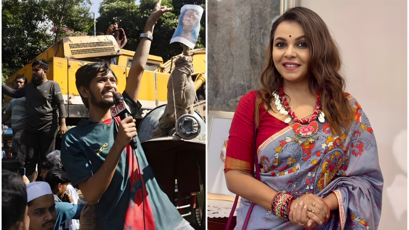 ৩২ নম্বরে বুলডোজার নিয়ে যাওয়া দলকে ‘রাজাকার’ বললেন শাওন