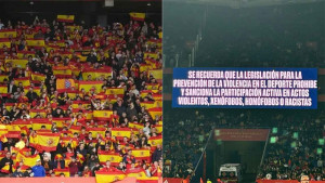 গ্যালারিতে মুসলিম-বিদ্বেষী স্লোগান, দর্শকদের সতর্ক করল স্পেন