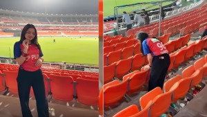 আইপিএল ম্যাচে রিল বানাতে গিয়ে গ্যালারিতেই উধাও আংটি