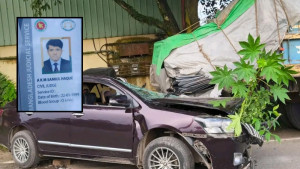 ট্রাকের পেছনে প্রাইভেট কারের ধাক্কা, প্রাণ গেল বিচারকের