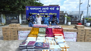 শুল্ক ফাঁকি দিয়ে আনা ১ কোটি ১৮ লাখ টাকার ভারতীয় পণ্য জব্দ