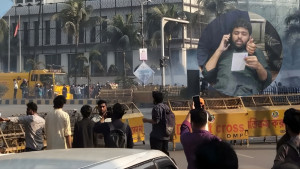 ইনকিলাব মঞ্চের সঙ্গে পুলিশের সংঘর্ষ, জাবের গুলিবিদ্ধ