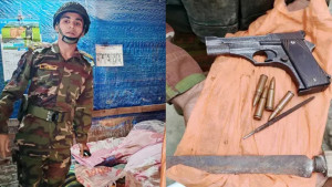 যুবদল নেতার খামারে সেনা অভিযানে পিস্তল উদ্ধার