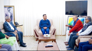 তারেক রহমানের সঙ্গে বাম গণতান্ত্রিক জোট নেতাদের সাক্ষাৎ