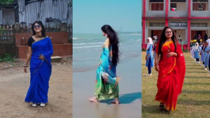 হাওয়ায় ওড়ানো শত শত আঁচলের প্রতিবাদ