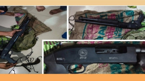 রাজধানীতে বাথরুমের ফলস সিলিং থেকে বিদেশি শটগান উদ্ধার