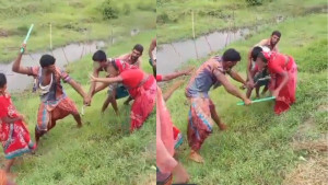 রাস্তায় ফেলে গৃহবধূ ও তার স্বামীকে পেটালেন যুবদল নেতা