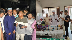 অগ্নিকাণ্ডের ঘটনাস্থল পরিদর্শনে মেয়র ও জামায়াত নেতারা