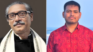 শেখ মুজিবকে শ্রদ্ধা জানালেন এনসিপির মাহিন সরকার