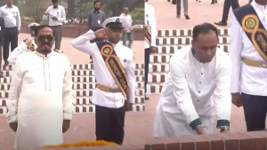 জাতীয় স্মৃতিসৌধে স্পিকার-ডেপুটি স্পিকারের শ্রদ্ধা