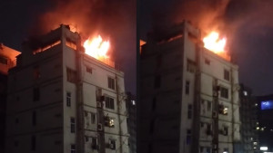 মোহাম্মদপুরে বহুতল ভবনে আগুন