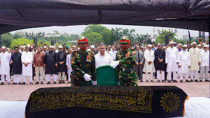 সাবেক প্রতিমন্ত্রী সিনহার জানাজা, প্রধানমন্ত্রীর অংশগ্রহণ